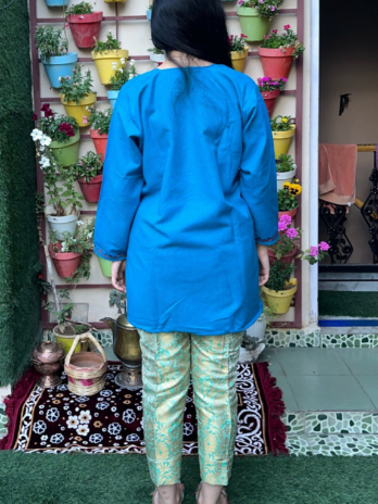 Kasmilon Wool Stiched Short Aar Work Kurti