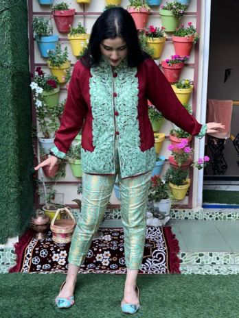 Short Aari Work Coat