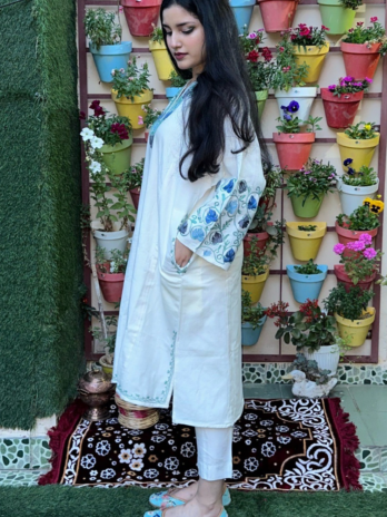 Kashmilon Aari Work Sleeve Design Pheran