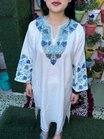 Kashmilon Aari Work Sleeve Design Pheran